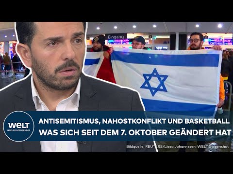 Video Thumbnail: BERLIN: Antisemitismus, Nahostkonflikt und Basketball: Berliner Spiel unter massivem Polizeischutz