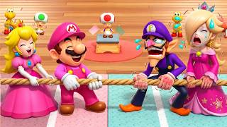 【スーパー マリオパーティ】爆笑ミニゲーム対決！マリオ＆ピーチ VS ワルイージ＆ロゼッタ