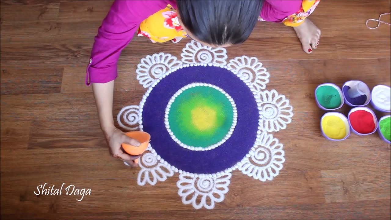  beautiful diwali rangoli design by shital daga