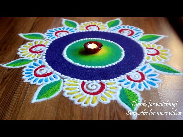 beautiful diwali rangoli design by shital daga