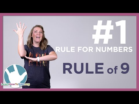 Incorporating Numbers Into Signs | ASL | Rule of 9