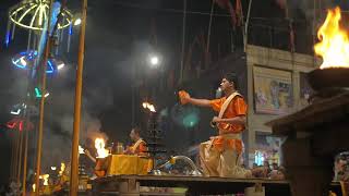 Free Stock footage of Nighttime Ceremony Being Performed in Varanasi, Ganga Aarti Kashi