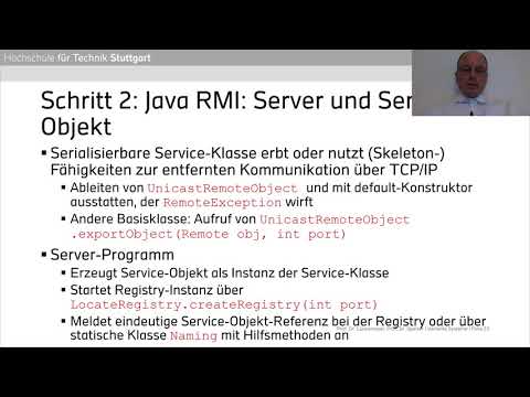 Verteilte Systeme - 03.4 - Erstellung eines Java RMI Beispielprogramms
