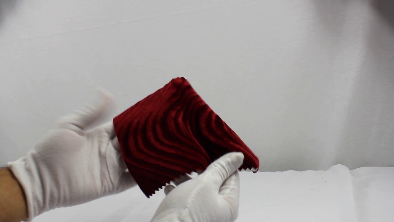 ifabric.com Wave Swirl Flocking Velvet Fabric