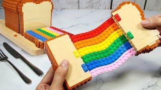 Download lagu Impossible LEGO or REAL Random RAINBOW FOOD Recipe 🌈 | BEST of LEGO Breakfast Compilation mp3