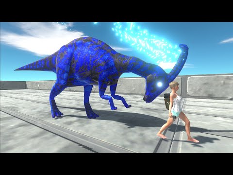 Escape from CRAZY BLUE PARASAUROLOPHUS - Animal Revolt Battle Simulator Escape from Monster