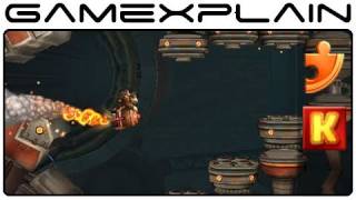 Donkey Kong Country Returns: Gear Getaway 7-4 (Puzzle Pieces, KONG Letters Guide, Walkthrough)