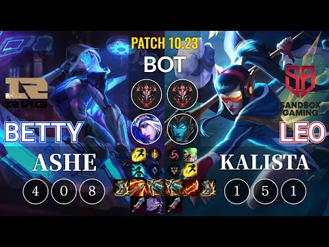 RNG Betty Ashe vs SB Leo Kalista Bot - KR Patch 10.23