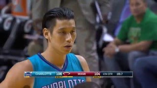 林書豪 Jeremy Lin's Offense & Defense Highlights 2016-03-18 Hornets VS Heat