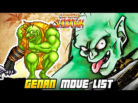 GENAN SHIRANUI MOVE LIST - Samurai Shodown 1 (SAMSHO) (1993)