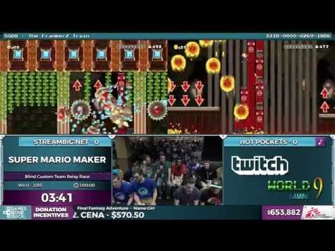 Super Mario Maker, Team Streambig.net vs. Team Hot Pockets in 1:20:00 - SGDQ 2016 - Part 157