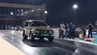 Nissan patrol vtc tb48 twin turbo rocket on the track