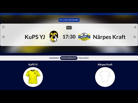 P14 Liiga Pohjoinen KuPS YJ - Närpes Kraft 22.5.2021