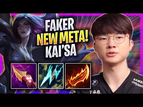FAKER CRAZY NEW META KAI'SA MID! - T1 Faker Plays Kai'sa MID vs Ezreal! | Season 2023