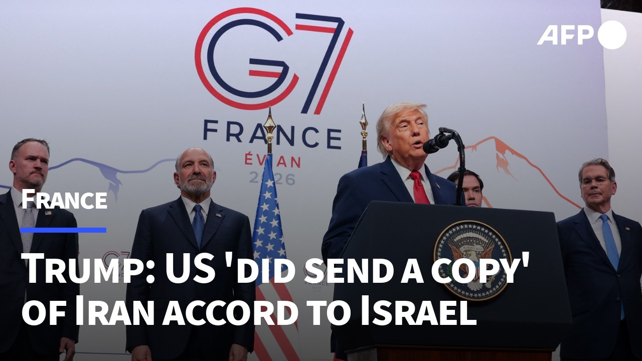Video | Trump says US 'did send a copy' of Iran accord to Israel | AFP