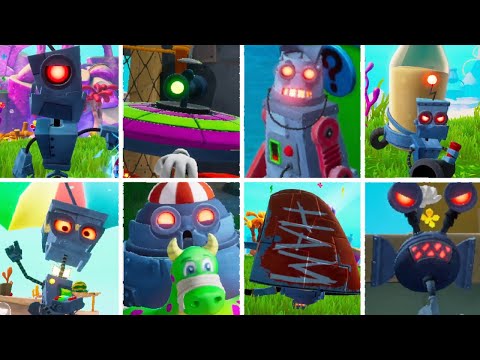ALL ROBOT ENEMIES INTRO CUTSCEENS - SpongeBob Squarepants Battle for Bikini Bottom Rehydrated