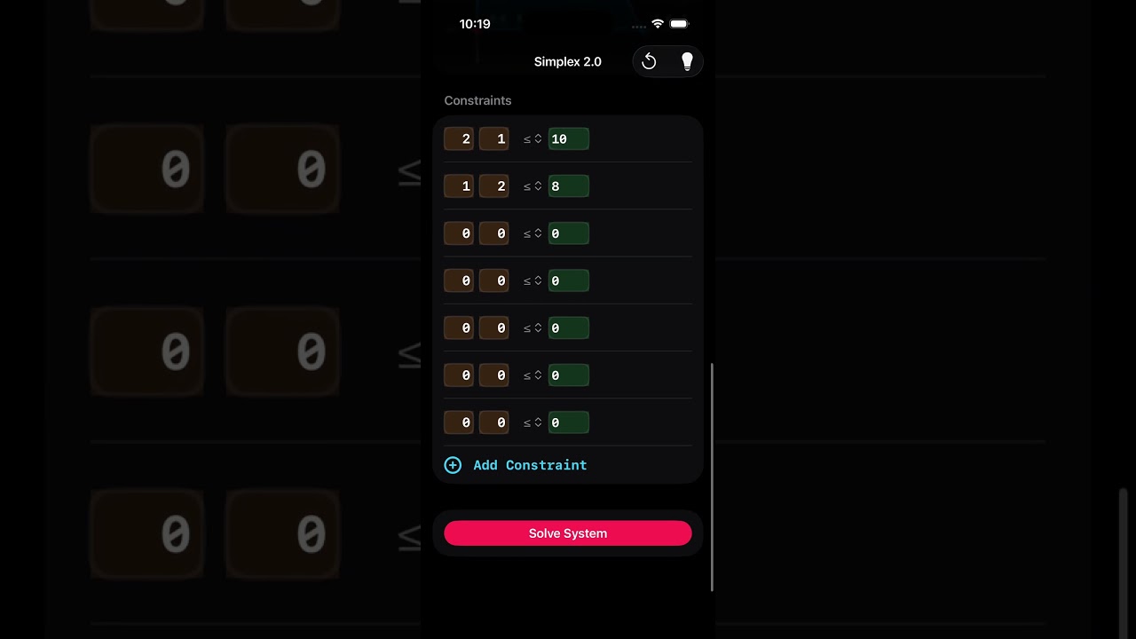 Visualize Simplex Method! 📊 Linear Programming Solver  #tech #apple #news #maths #mathematics