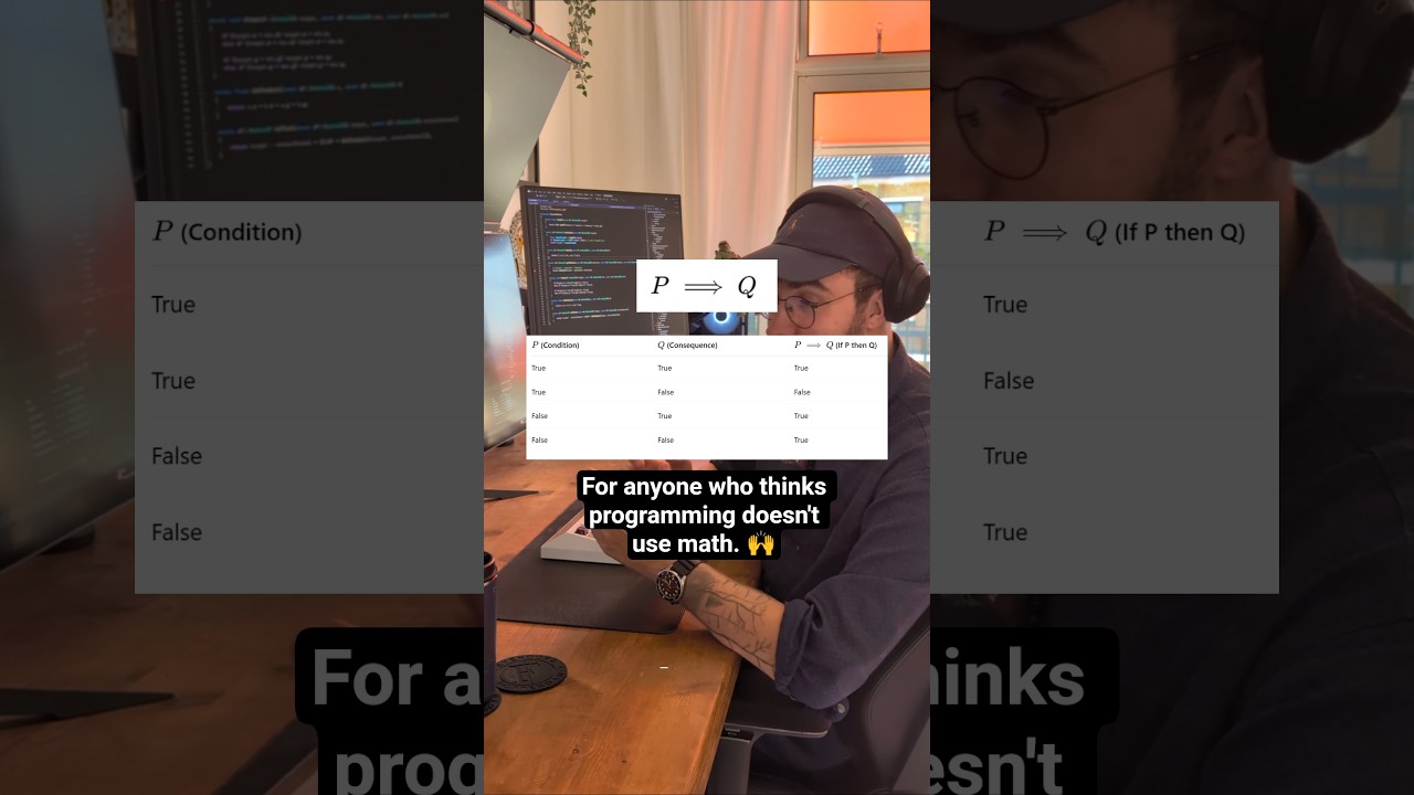 Even an if statement is based on mathematical logic 😉👨‍💻 #programming #math