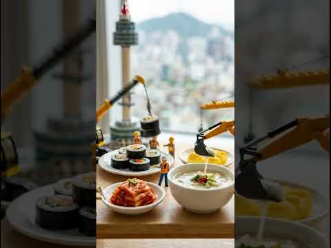 Lego Crew Builds Kimbap in Seoul! Miniature Korean Meal #MiniaturePhotography #Kimbap #koreanfood