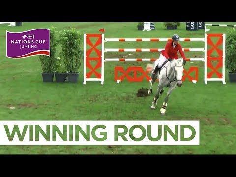Catherine Van Roosbroeck with incredible clear - FEI Nations Cup™ Jumping - Roeser