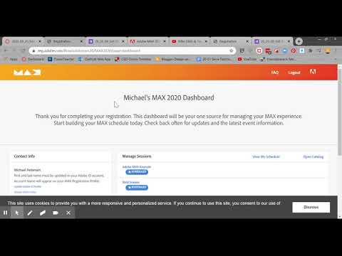 Adobe MAX Registration Screenshot