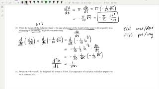 AP CALCULUS TUTOR WALKTHROUGH for Question #4 from the 2019 AP Calculus AB/BC FREE RESPONSE