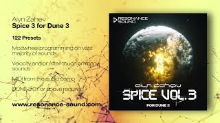 Video thumbnail for Aiyn Zahev Sounds – DUNE 3 SPICE Vol.3 | Synapse Audio DUNE 3 Presets by ResonanceSoundCom