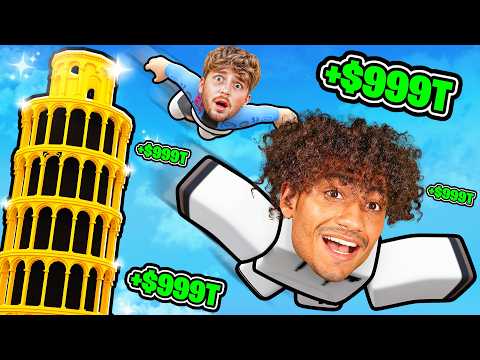 We Made TRILLIONS in Roblox Climb and Jump Tower..