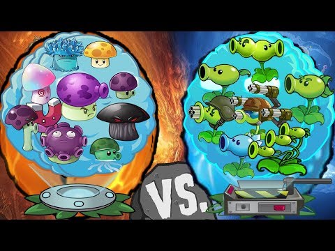 Plants vs Zombies - Team plant Peashooter vs Team plant Mushroom