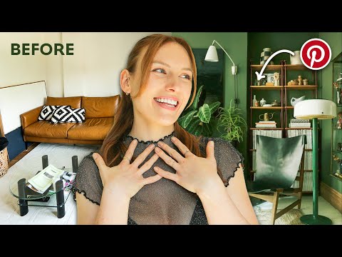 major living room makeover *I painted EVERYTHING green*