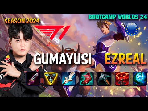 T1 Gumayusi EZREAL vs DRAVEN ADC - Patch 14.21 EUW Ranked WORLDS 2024 Bootcamp | lolrec