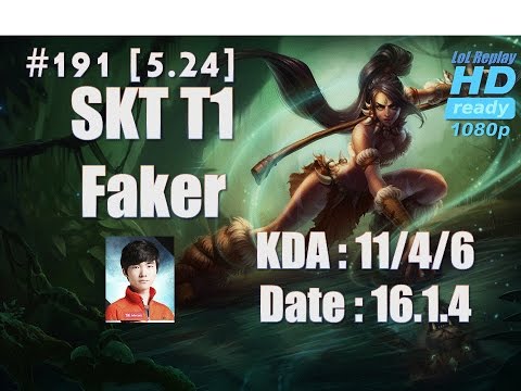 16.1.4 LCK SKT T1 Faker Jungle Nidalee(vs Rengar) Hardcarry[1080p]#191