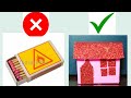 Make Small House From Match Box In 1 Minute DIY School Projects