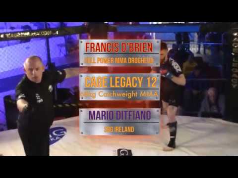 (Fastest KO) Mario Ditfiano VS Francis O’Brien - Cage Legacy 12 / Celtic Gladiator 23