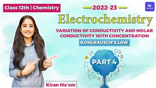 Variation of Conductivity And Molar Conductivity With Concentration [Kohlrausch] | Electrochemistry