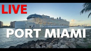🔴 LIVE: Port Miami SUNDAY SAILAWAY: Views of NCL Aqua, Symphony & Virgin Voyages