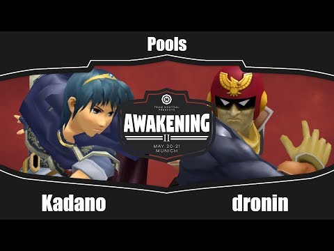 Awakening 2 - Kadano (Marth) Vs. Dronin (Cpt.Falcon) - Pools - Melee Singles