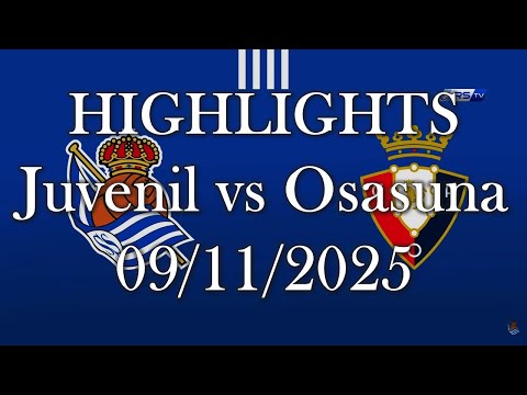 HIGHLIGHTS | Real Sociedad Youth - CA Osasuna U19 | División de Honor Juvenil Matchday 8 (09/11/2...