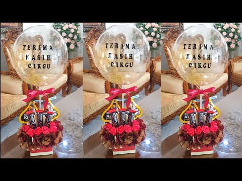 Hot air ballon bouquet ideas | Hadiah untuk Cikgu | Diy Gift Surprise🎁💕