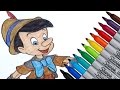 Pinocchio Disney Movies Coloring Page 2016 New HD Video For Kids