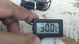 Mini LCD Digital Thermometer Sensor for Aquarium and Refrigerator (Hindi) (Live Video)