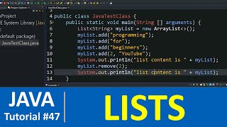 Java Tutorial #47 - Java List Interface with Examples (Collections)