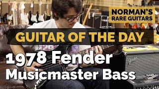 Video thumbnail for Guitar of the Day: 1978 Fender Musicmaster Bass | Norman's Rare Guitars by Normans Rare Guitars