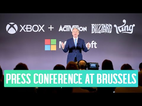 Microsoft Activision Blizzard - Conference Press at Brussels on Feb. 21