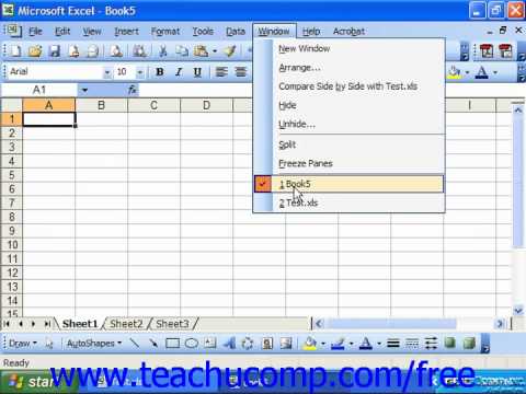 Excel 2003 Tutorial Managing Multiple Workbooks Microsoft Training Lesson 2.12