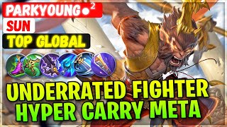 Underrated Fighter Hyper Carry Meta [ Top Global Sun ] parkyoung●² - Mobile Legends Emblem And Build