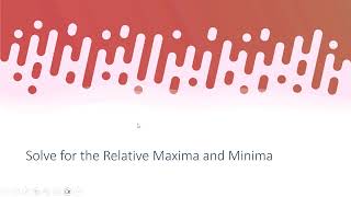 How to Find Relative Maxima and Minima of a Function