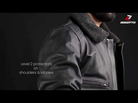 Bogotto Aviator Motorcycle Leather Jacket-thumb-1