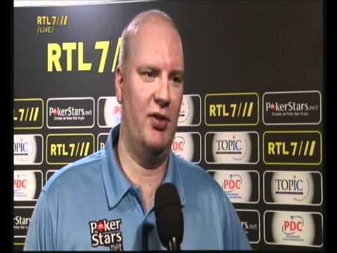RTL 7 PDC Darts International Masters V.v.d.Voort Interview halve Finale Dag 4