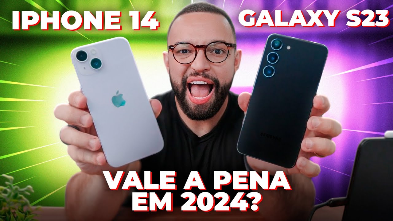 GALAXY S23 vs iPHONE 14 | Qual COMPRAR em 2024?!